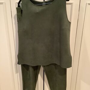 Like new 2piece faux suede pants and top